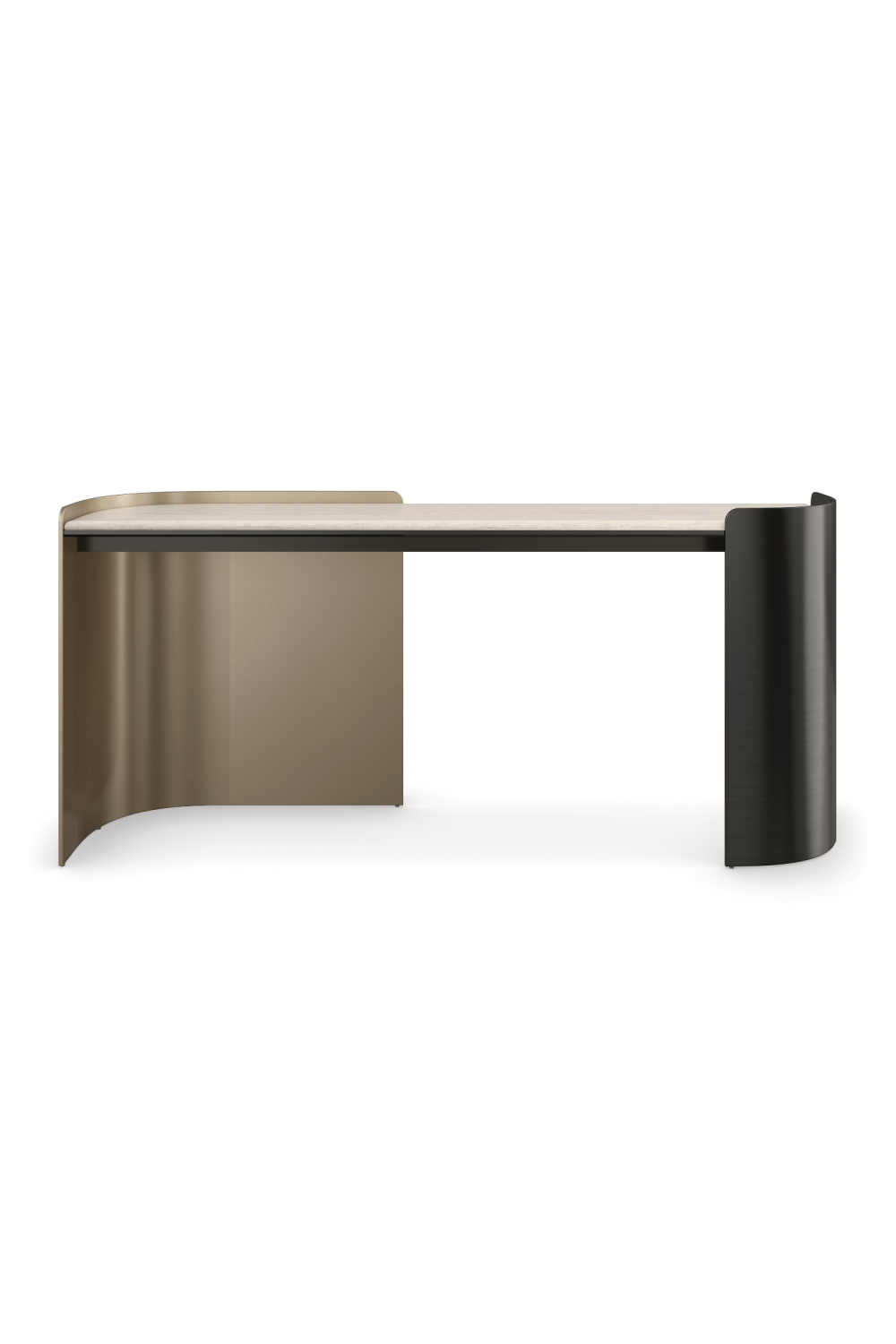 Cream Travertine Modern Desk | Caracole Movement | Oroa.com