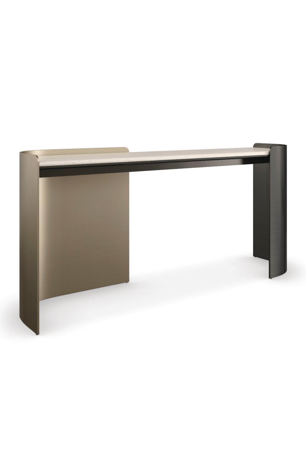 Cream Travertine Modern Desk | Caracole Movement | Oroa.com