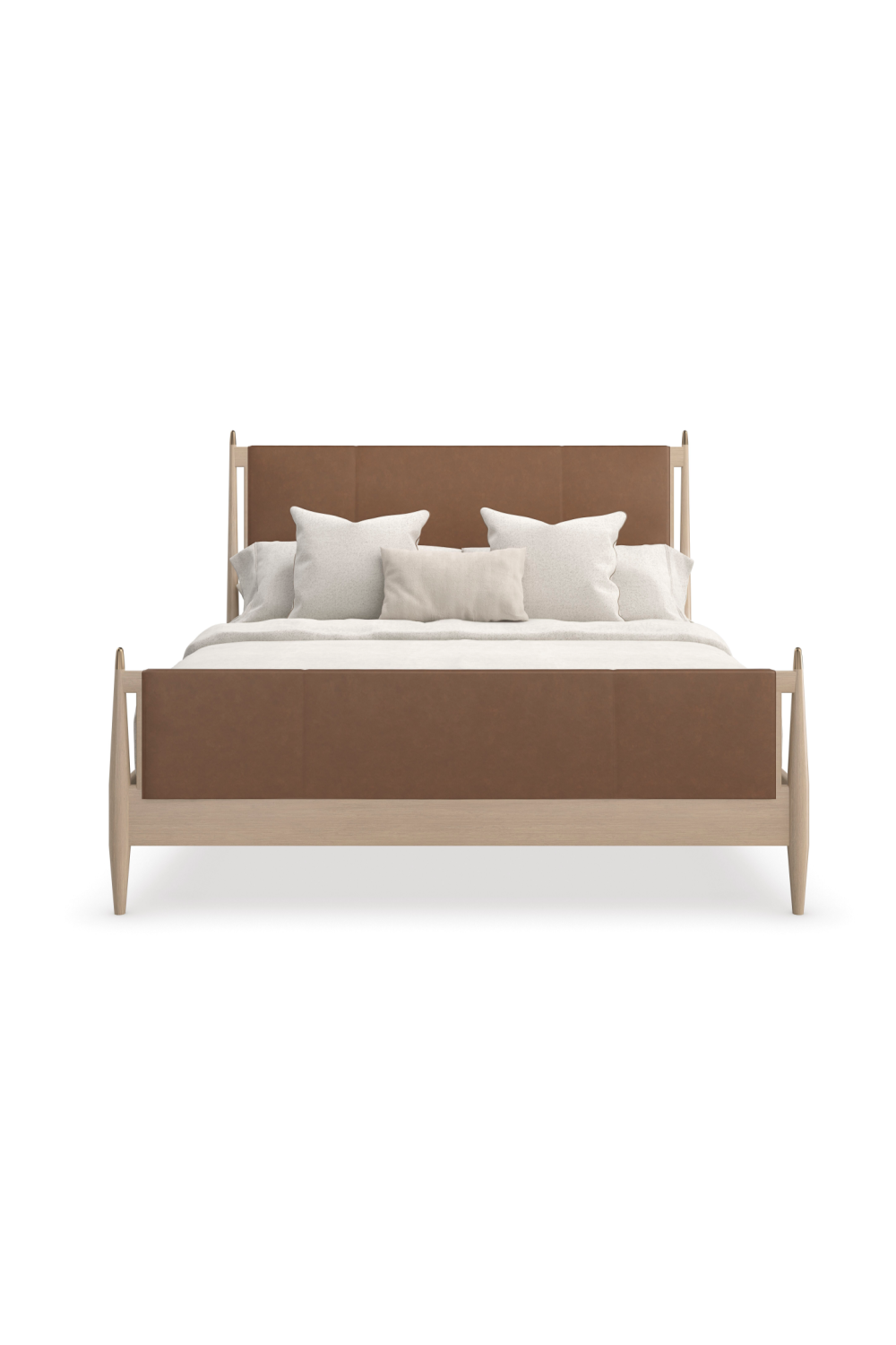 Brown Leather Bed | Caracole Rhythm | Oroa.com