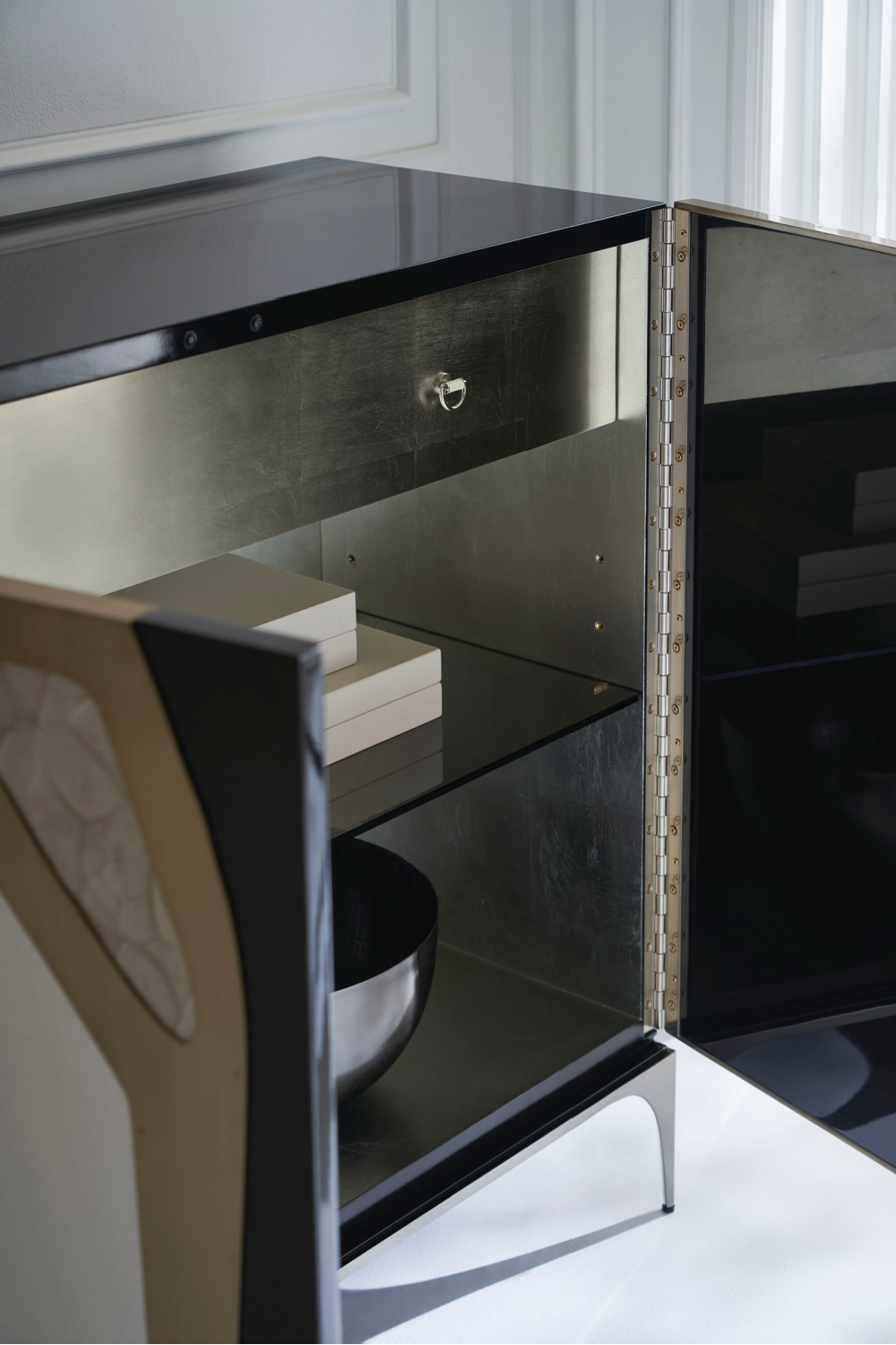 Patterned Shagreen Bar Cabinet | Caracole Downtown | Oroa.com