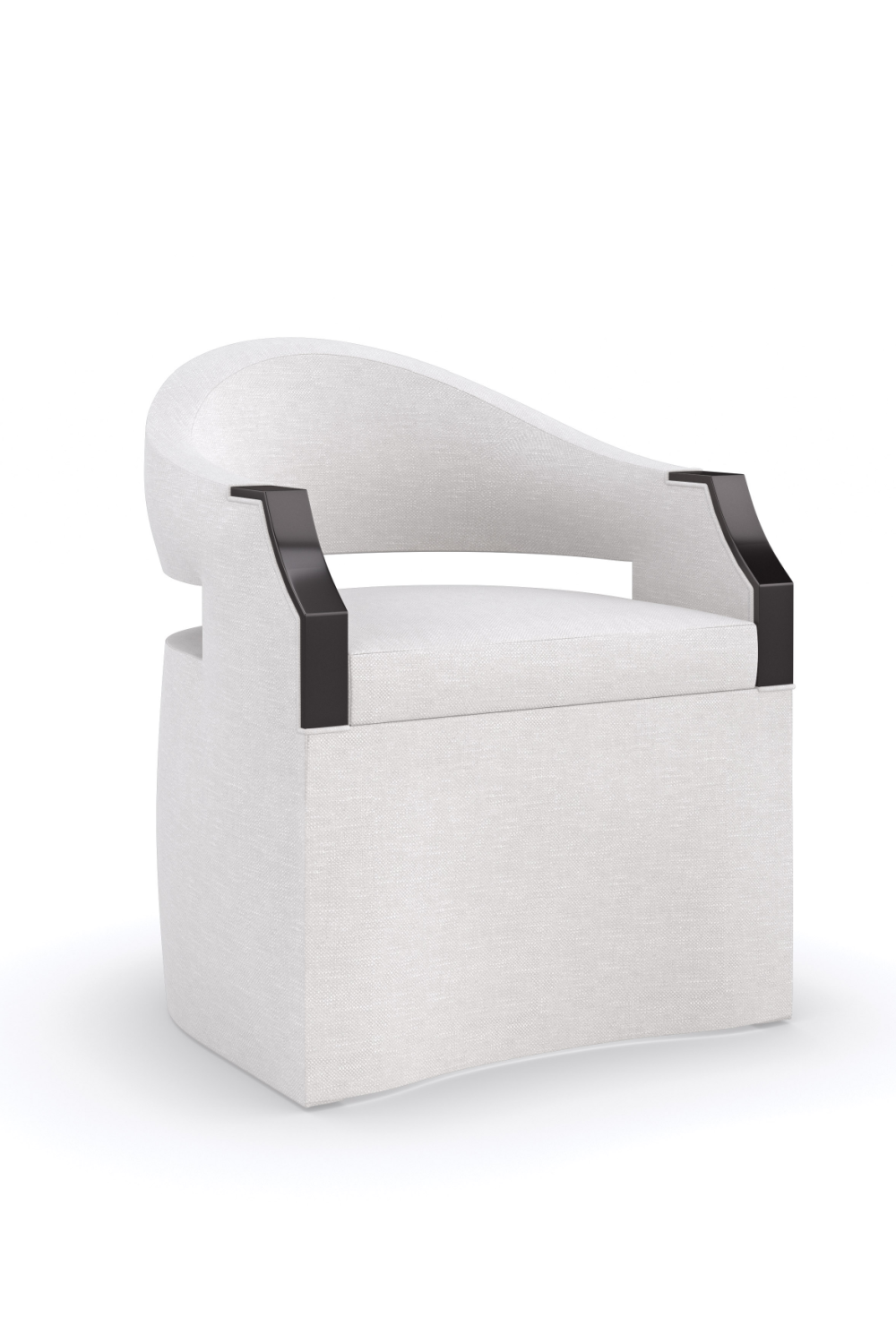 White Modern Accent Chair | Caracole Dinner Roll | Oroa.com