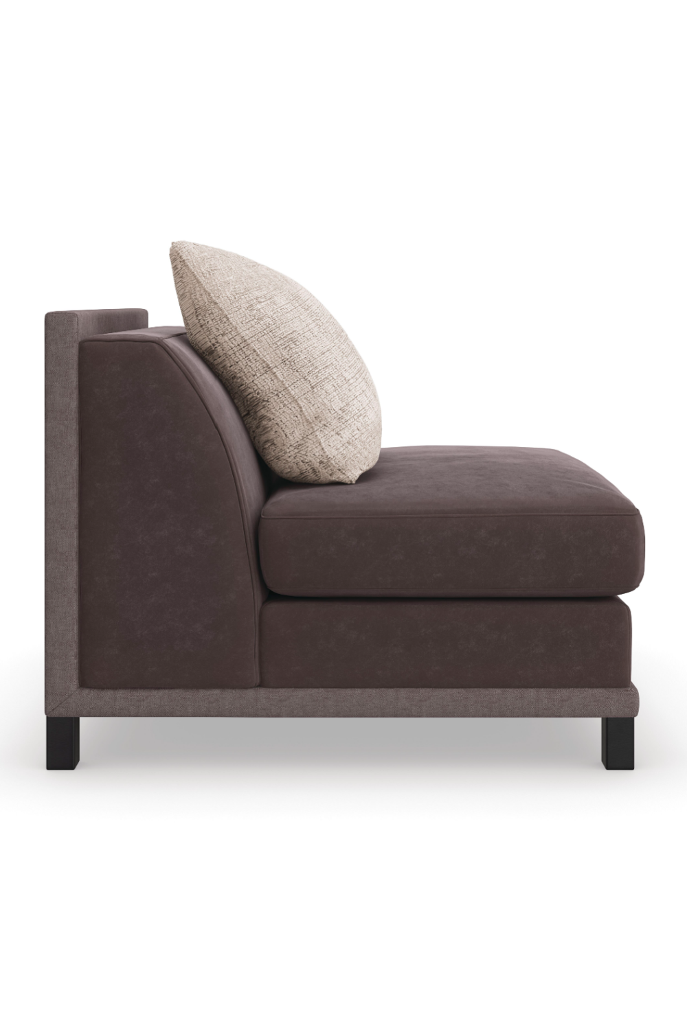 Brown Upholstered Sectional Chair | Caracole Tuxedo | Oroa.com