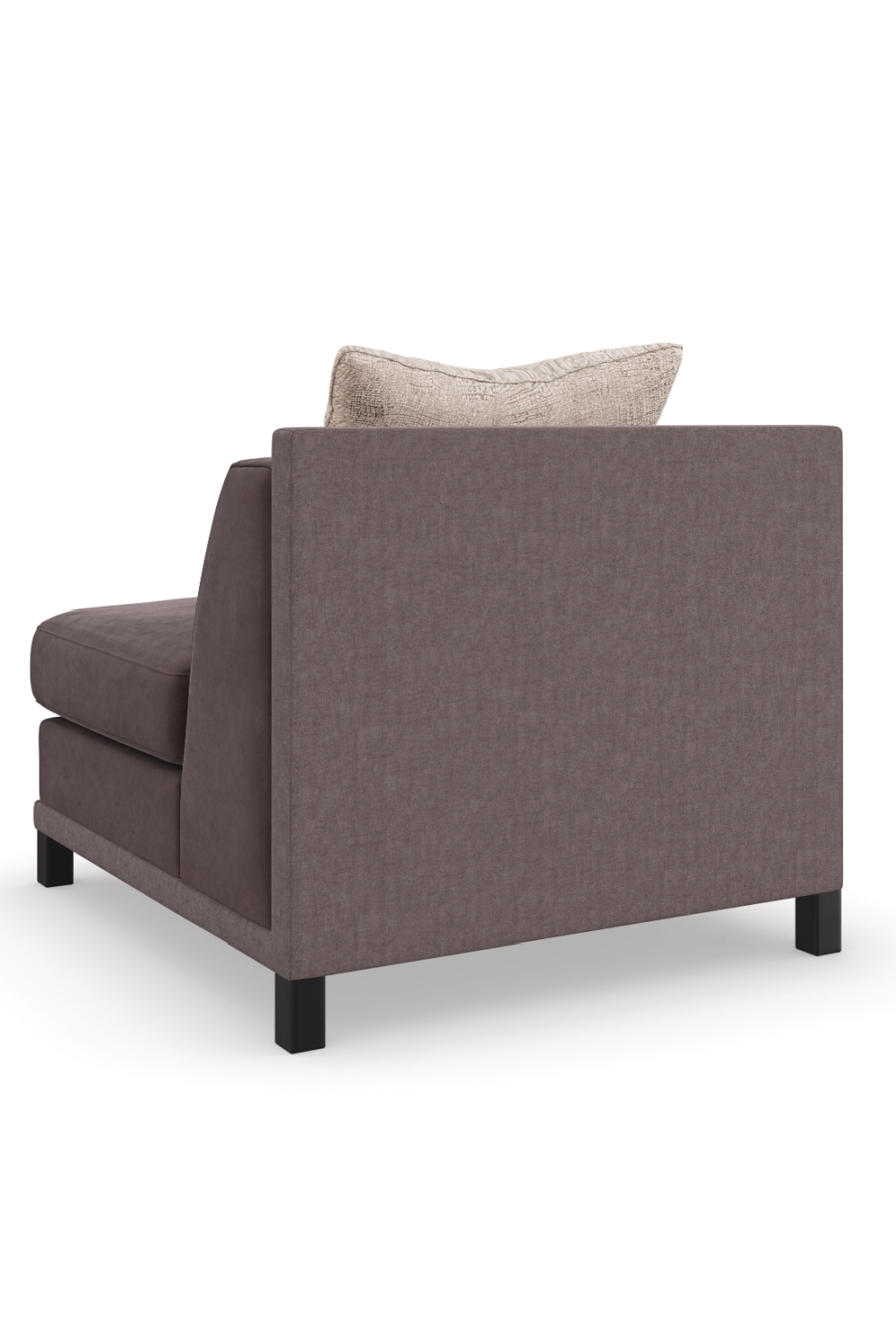 Brown Upholstered Sectional Chair | Caracole Tuxedo | Oroa.com
