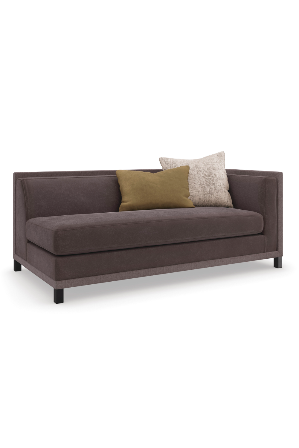 Brown Upholstered Sectional Chair | Caracole Tuxedo | Oroa.com