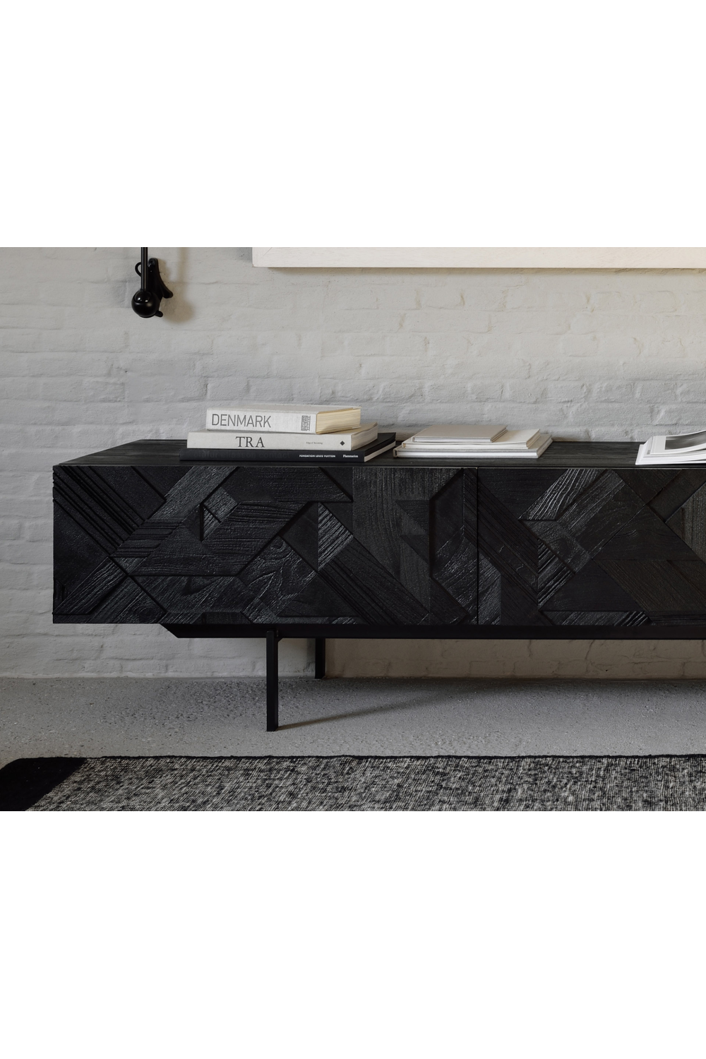 Black Teak Media Unit | Ethnicraft Graphic | OROA.COM