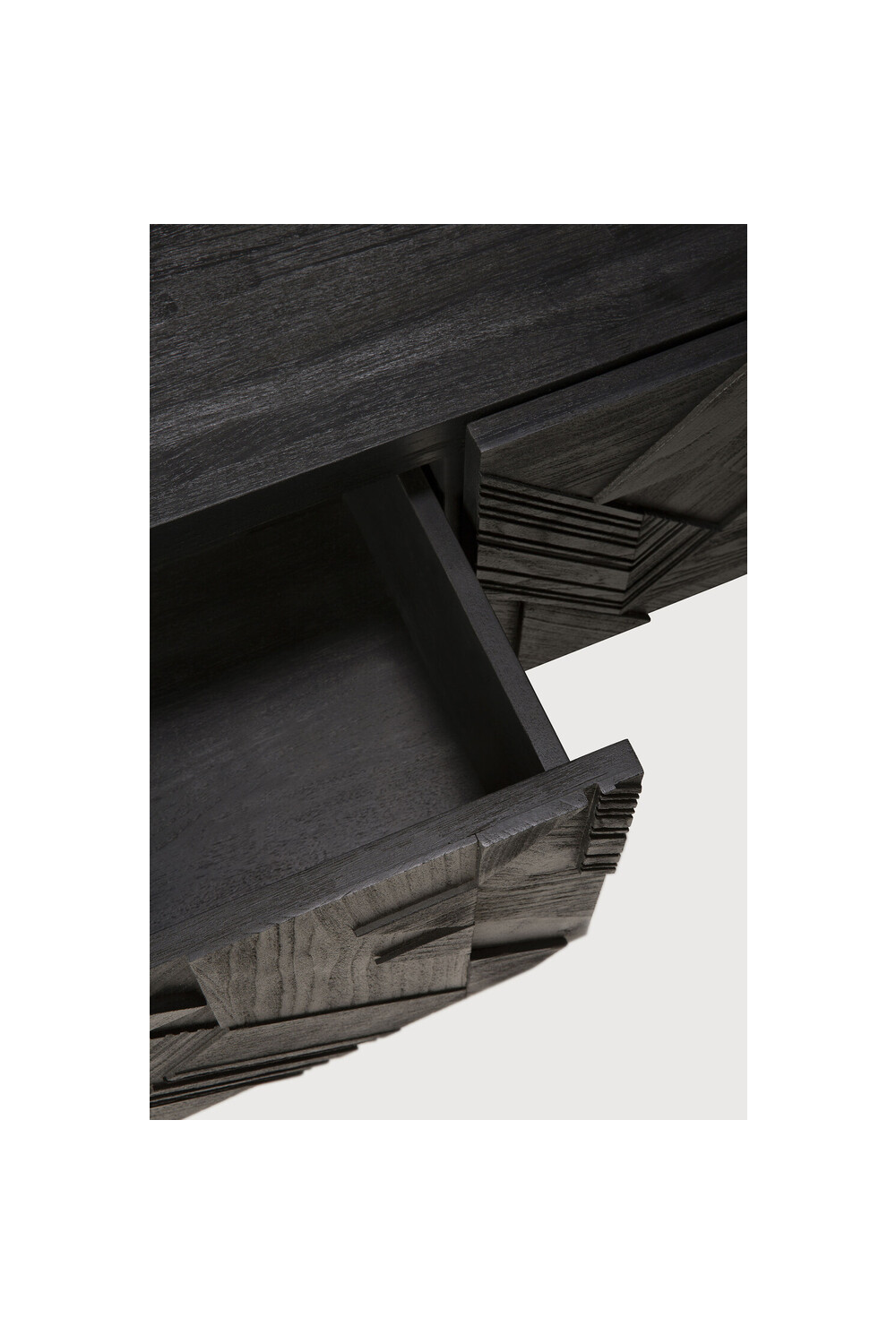 Black Teak Media Unit | Ethnicraft Graphic | OROA.COM