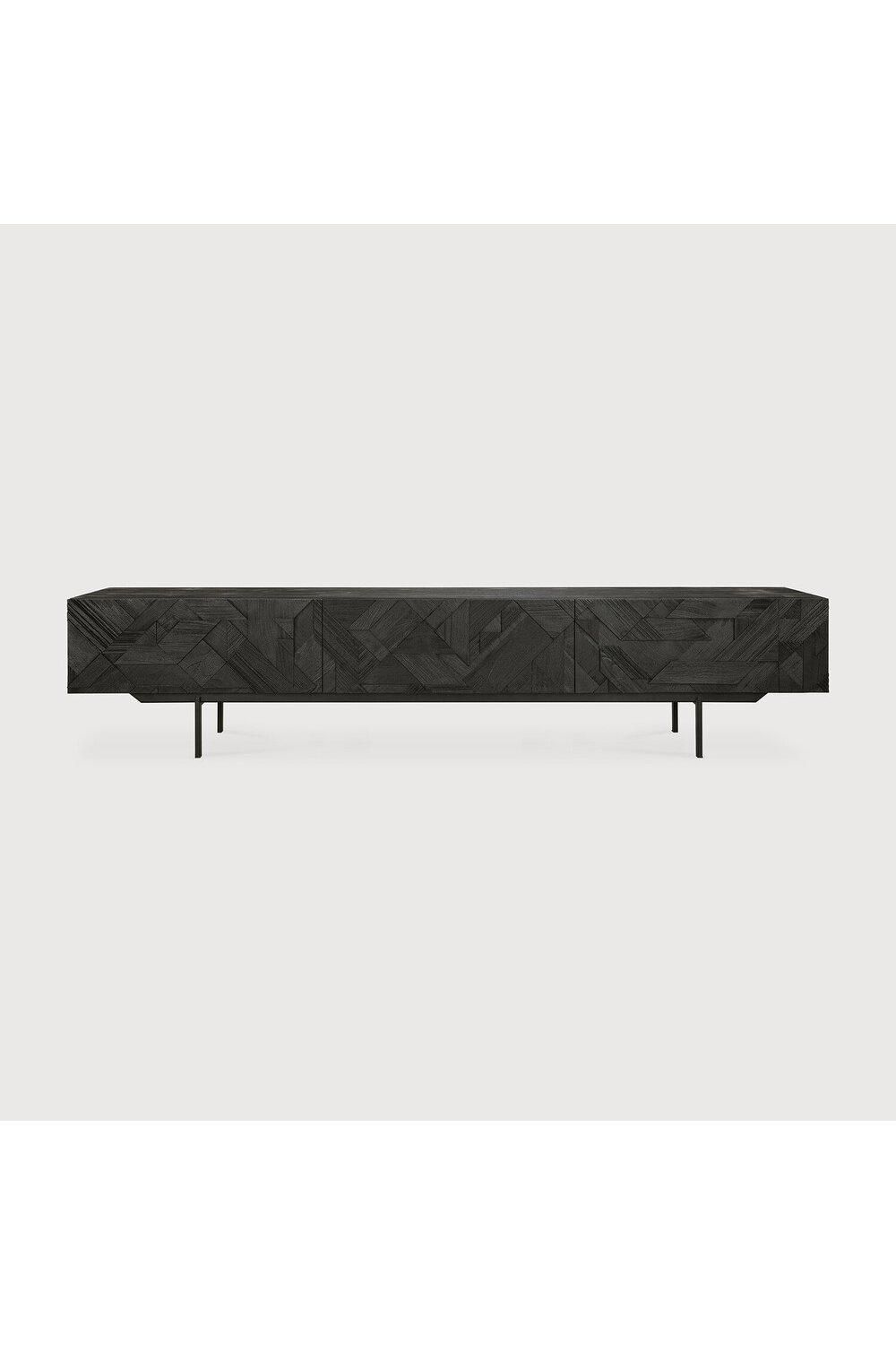 Black Teak Media Unit | Ethnicraft Graphic | OROA.COM