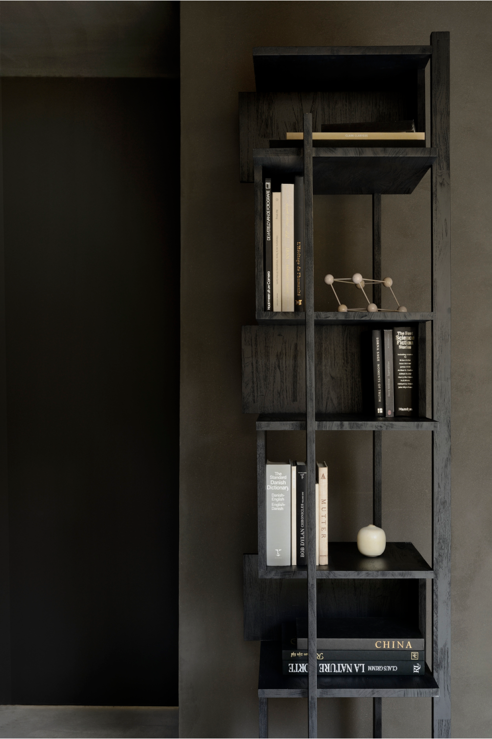 Black Teak Shelving Unit | Ethnicraft Abstract | OROA.COM