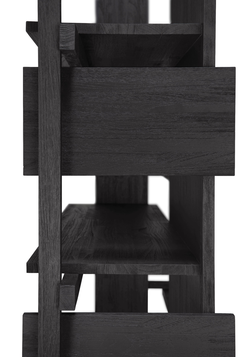 Black Teak Book Rack | Ethnicraft Abstract | Oroa.com