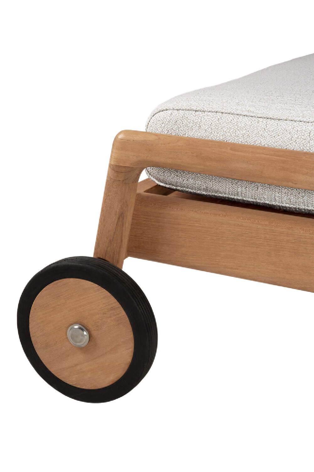 Teak Wheeled Adjustable Outdoor Lounger | Ethnicraft Jack | Oroa.com