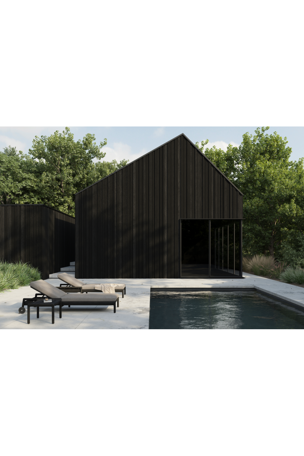 Black-Framed Outdoor Adjustable Lounger | Ethnicraft Jack | Oroa.com