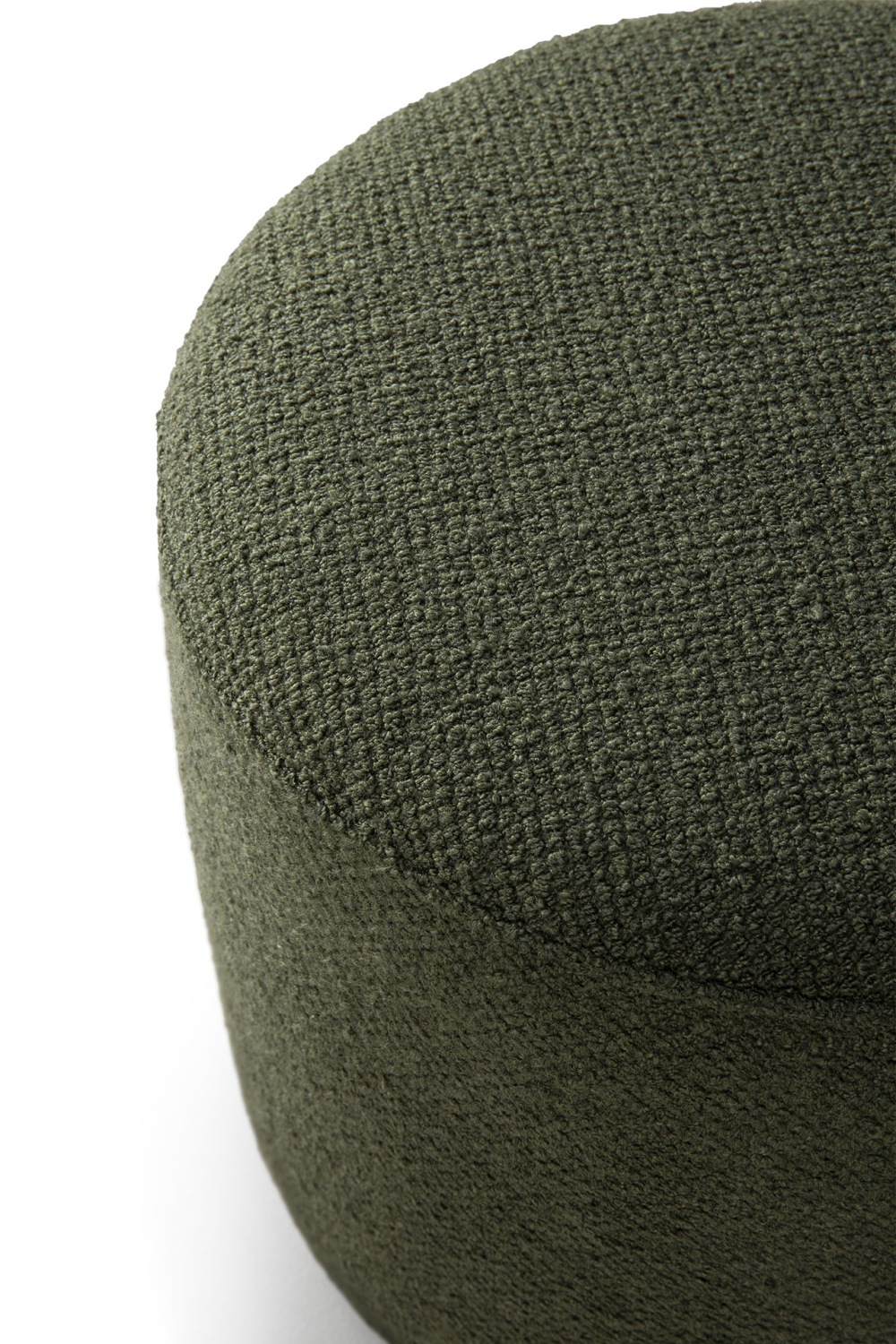Green Cylindrical Pouf | Ethnicraft Barrow | OROA.COM