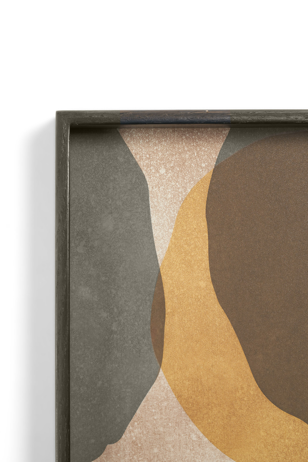 Square Earth-Toned Glass Tray | Ethnicraft Cinnamon | OROA.COM