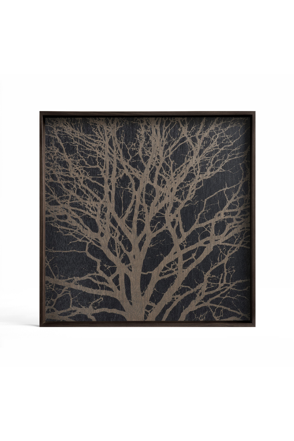 Square Hand-Painted Wooden Tray | Ethnicraft Black Tree