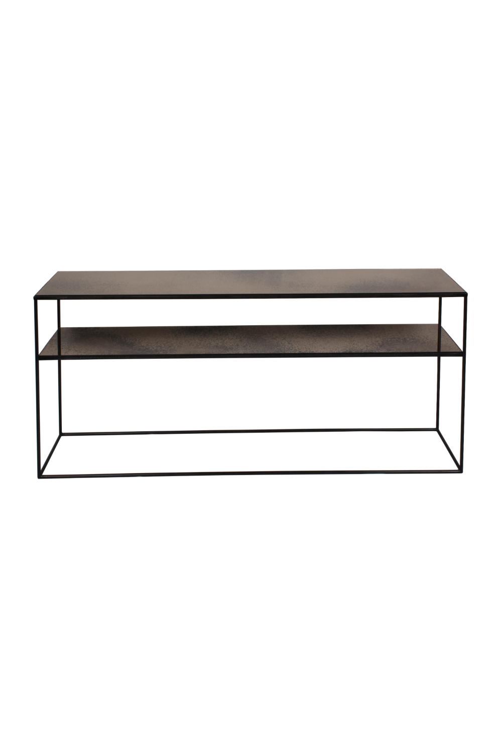 Mirrored 2-Level Console Table L, Ethnicraft Aged