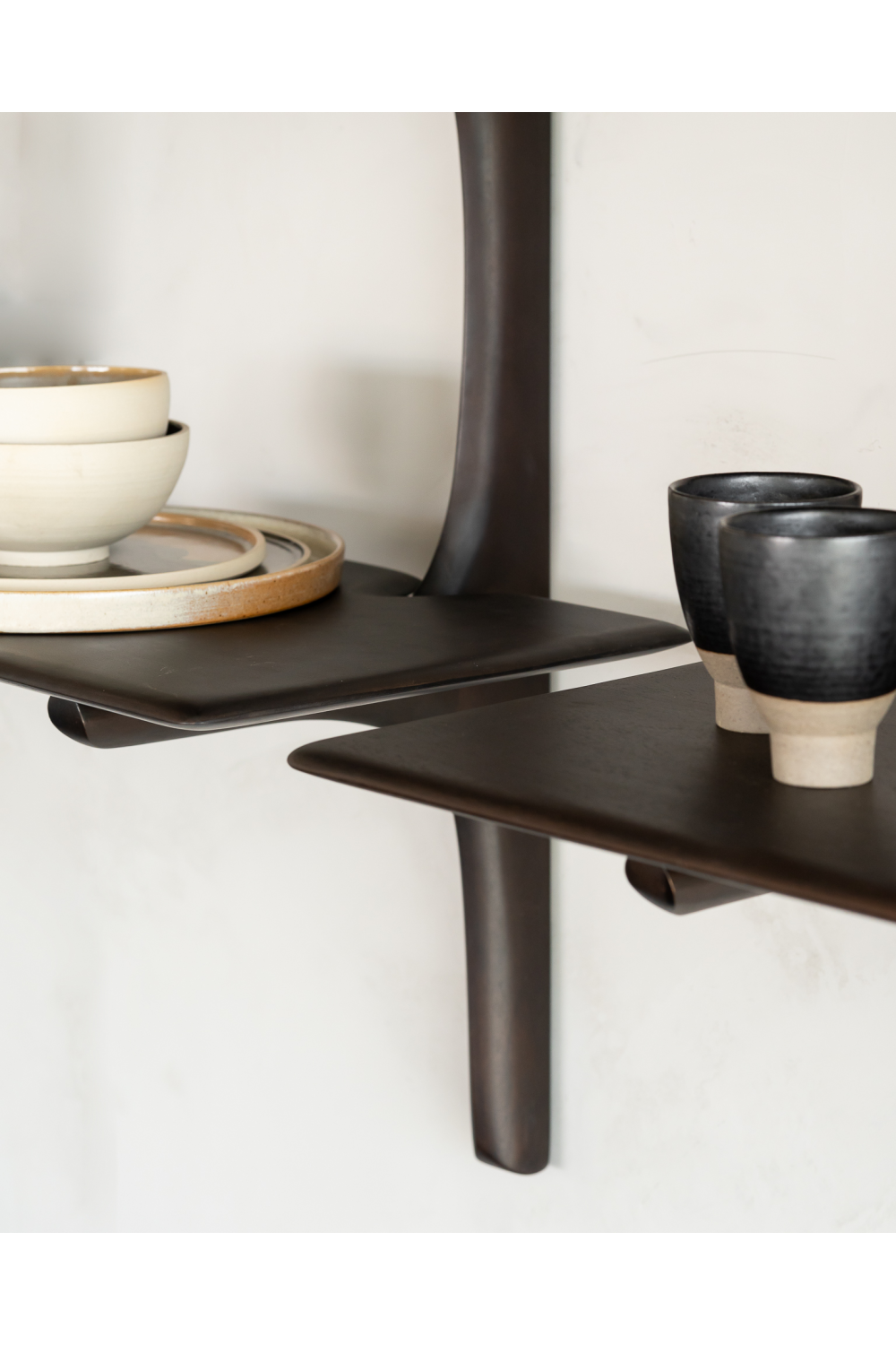 Brown Mahogany Wall Shelf | Ethnicraft PI | Oroa.com