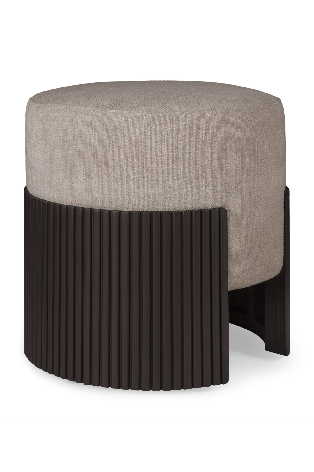 Cushioned Mahogany Pouf | Ethnicraft Roller Max | Oroa.com