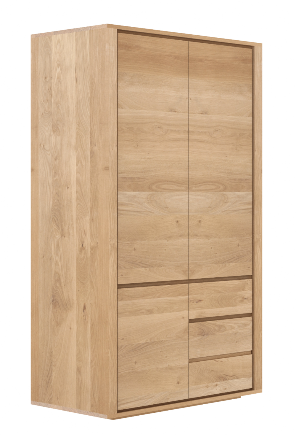 3-Door Oak Wood Wardrobe Cabinet | Ethnicraft Shadow | OROA.COM