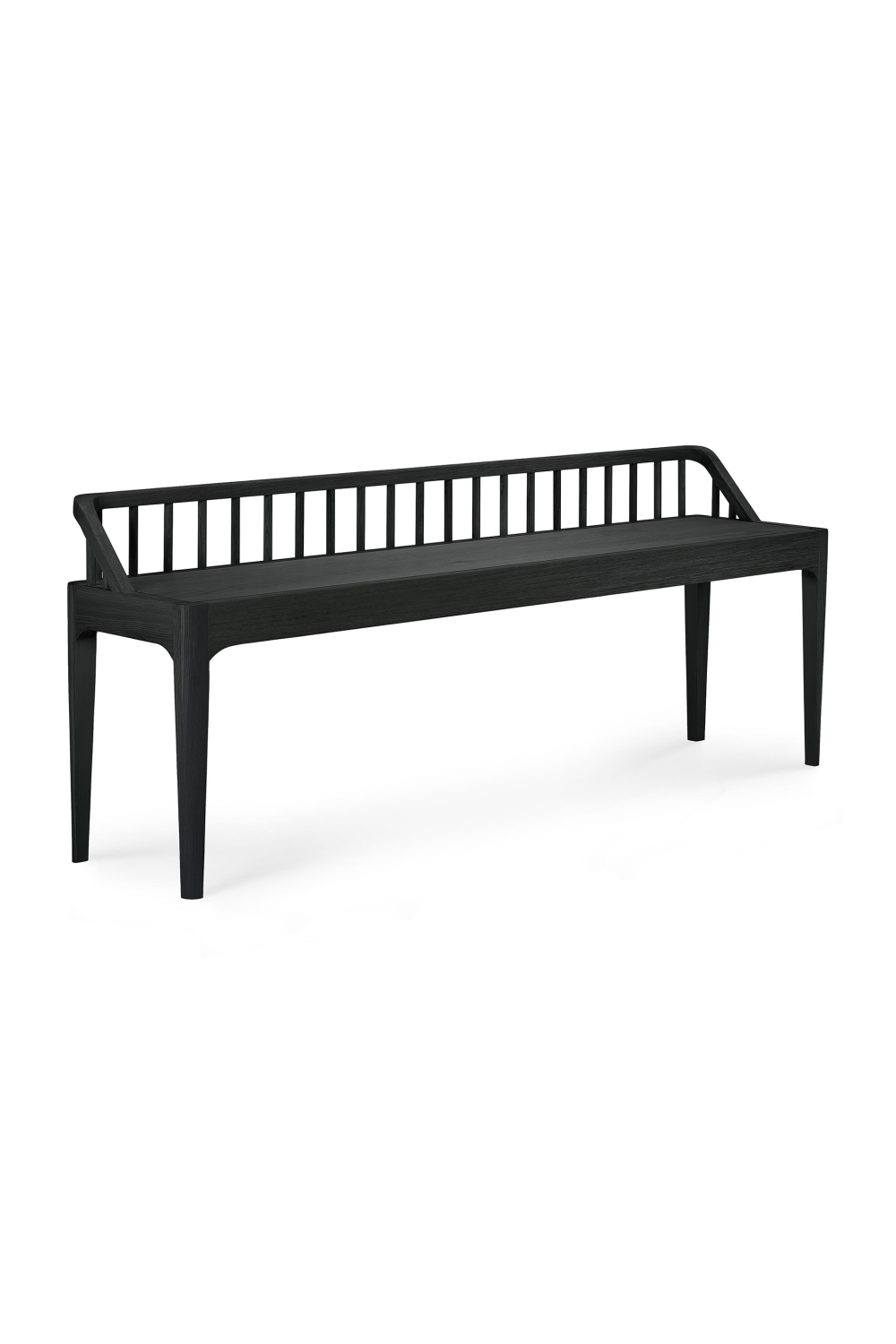 Modern Nordic Black Oak Bench | Ethnicraft Spindle | Oroa.com