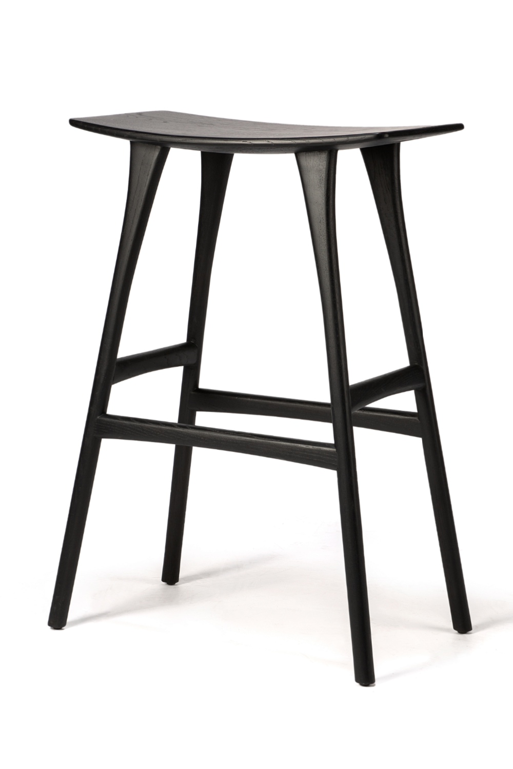 Wooden Backless Barstool | Ethnicraft Osso | Oroa.com
