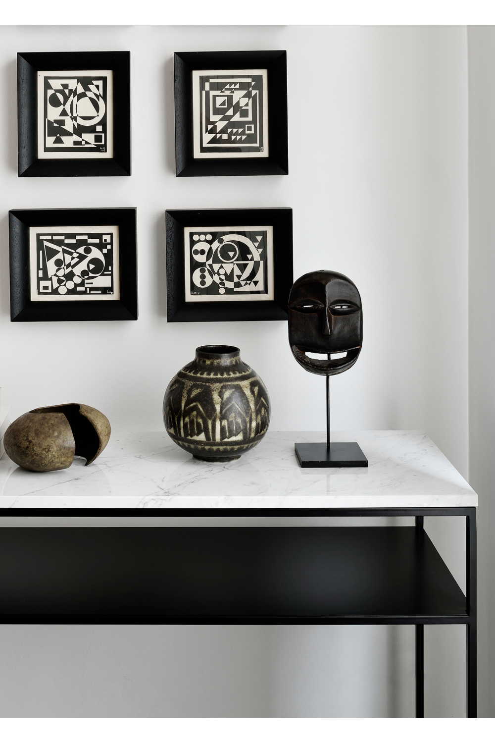 Marble 2-Level Console Table | Ethnicraft Stone | Oroa.com