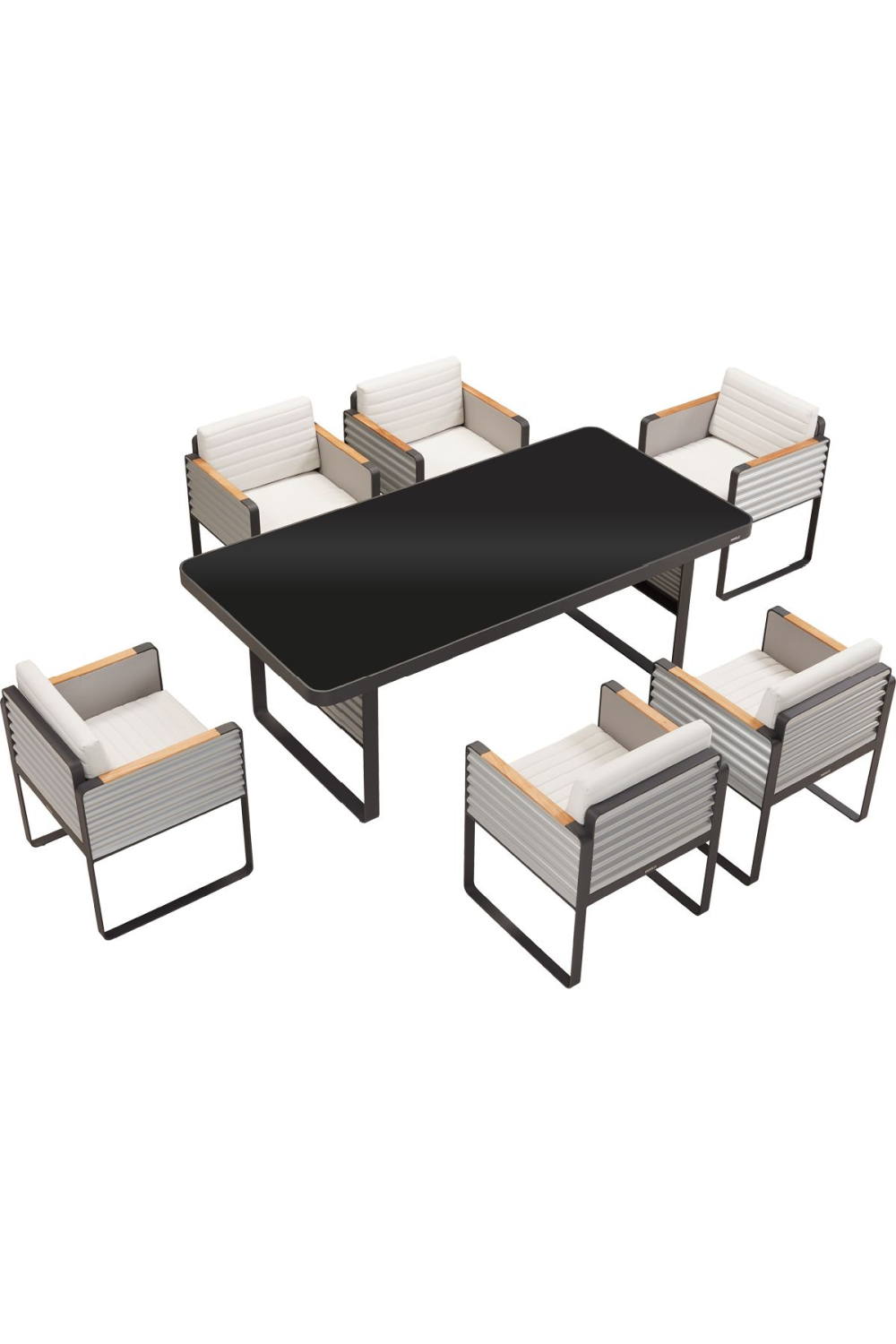 Special Black Modern Outdoor Dining Set Higold Airport OROA