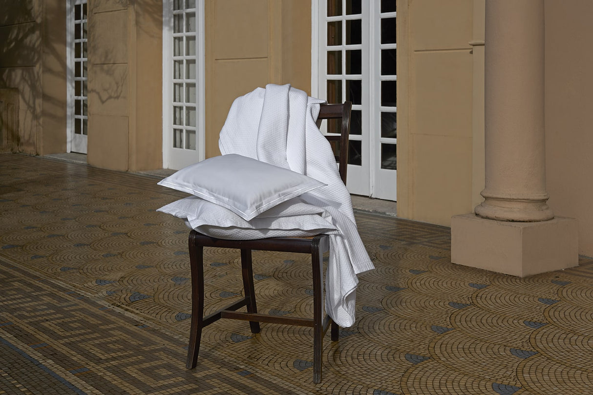 White Combed Cotton Euro Sham | Amalia Home Sintra | Oroa.com