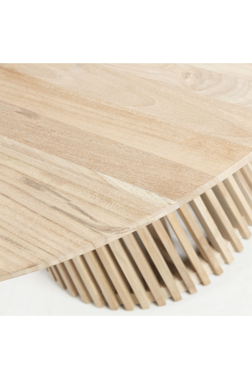 Round Teak Wood Pedestal Dining Table L | Oroa.com