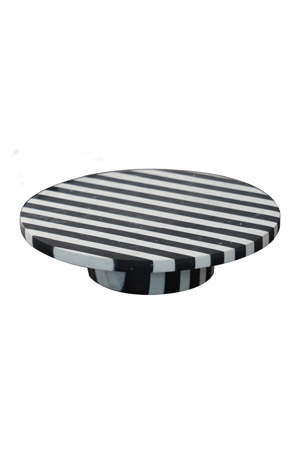 Stripes Marble Round Tray | Liang & Eimil Monochrome | Oroa.com
