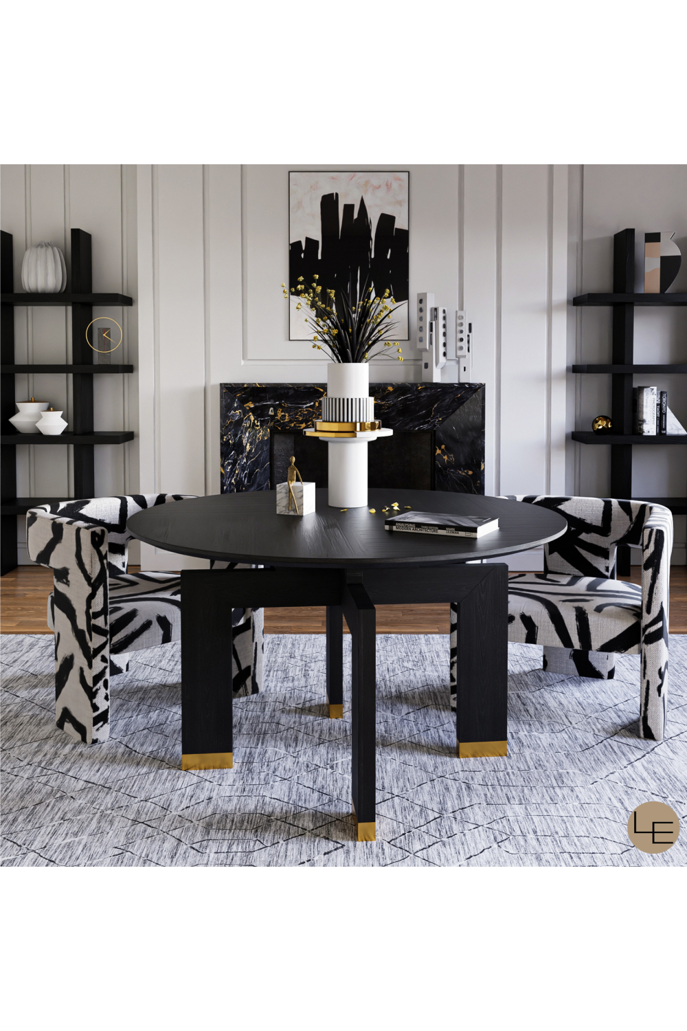 White & Gold Gilt Ceramic Jar - L | Liang & Eimil Raven I | OROA.com