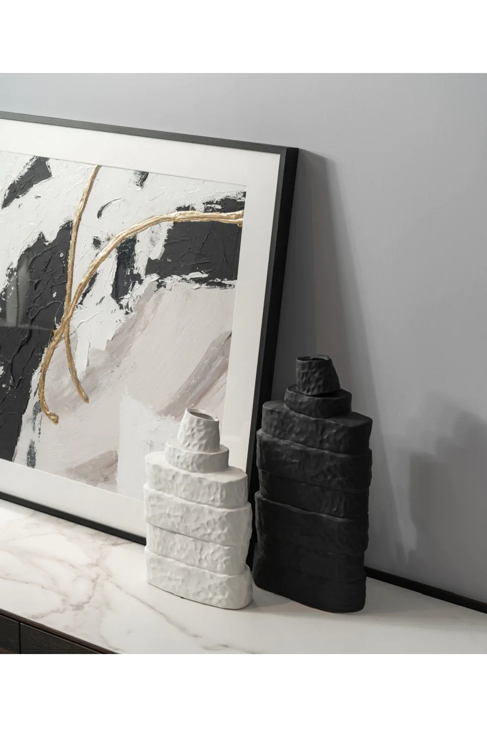 Black Ceramic Modern Vase | Liang & Eimil Girton | Oroa.com