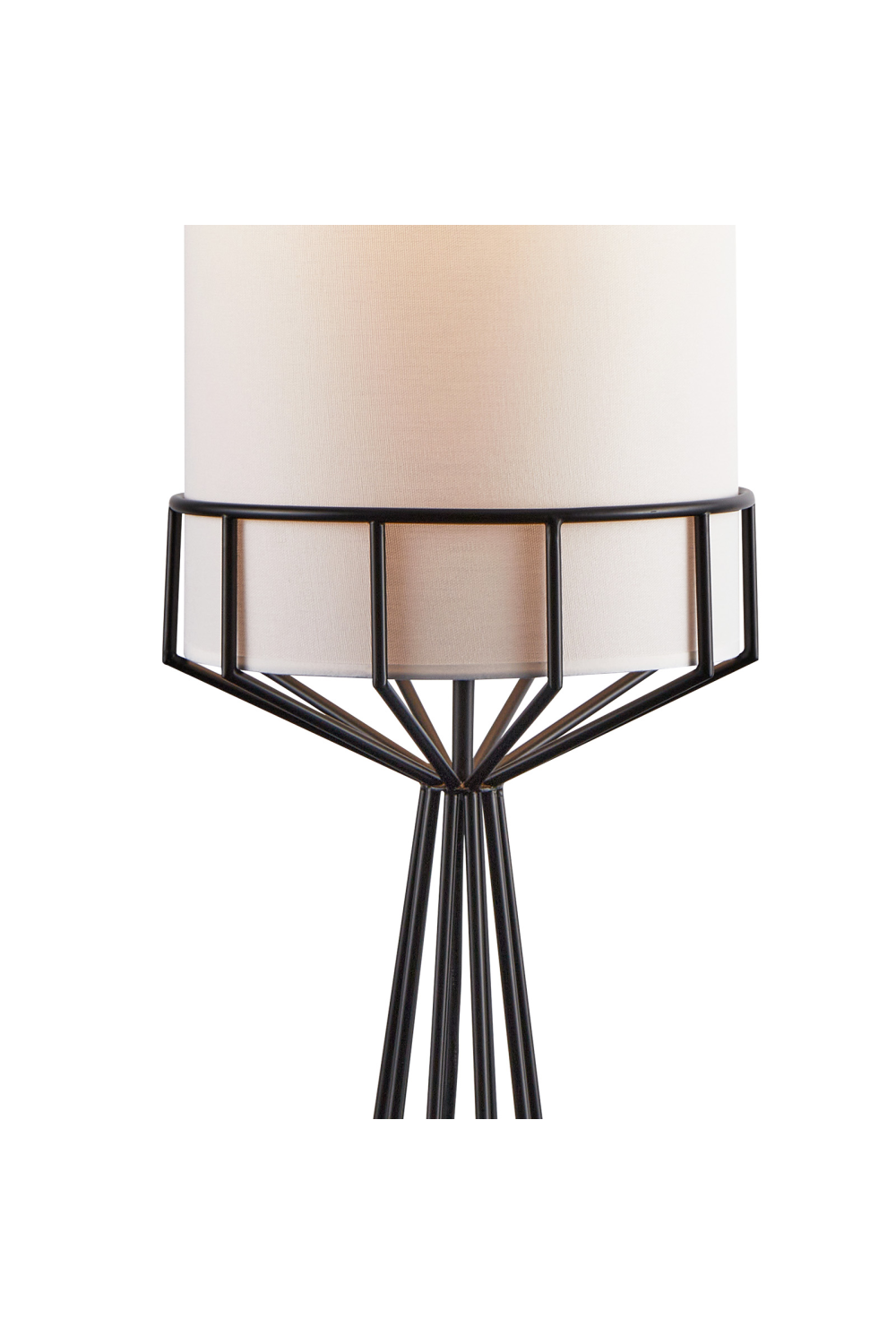 White Linen Tubular Floor Lamp | Liang & Eimil Faro | Oroa.com
