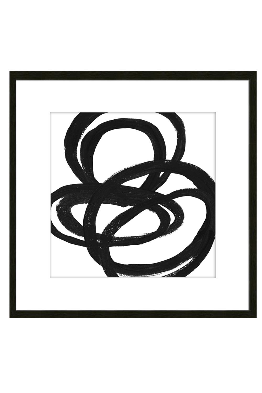 Black Abstract Circle Wall Art | Liang & Eimil Coils II | Oroa.com