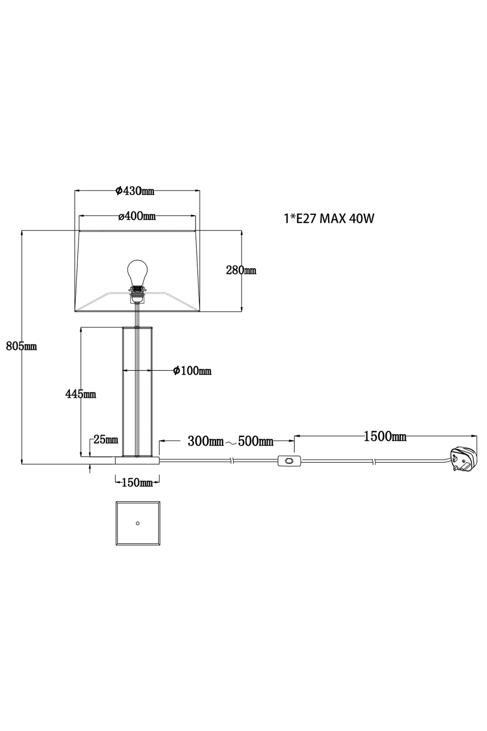 Silver Metal Glass Table Lamp | Liang & Eimil Norman | Oroatrade.com