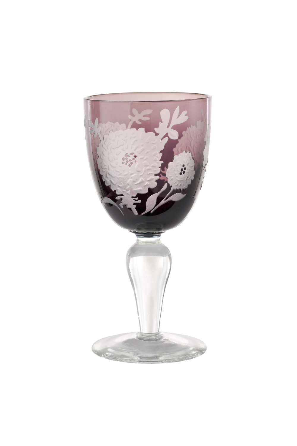 Sandblasted Multi-Colored Wine Glass | Pols Potten Peony | Oroa.com