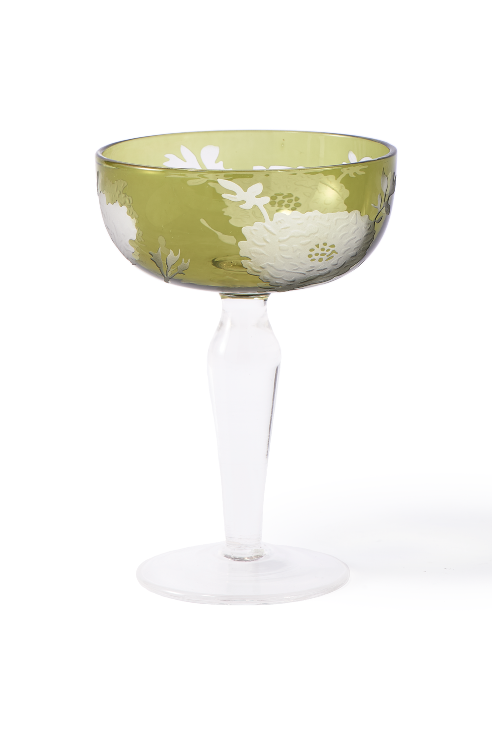 Sandblasted Multi-Colored Coupe Glass | Pols Potten Peony | Oroa.com