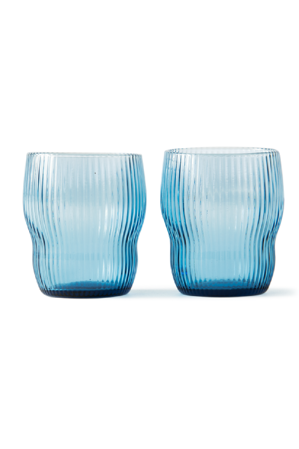 Blue Ridged Glass Tumbler | Pols Potten Pum | Oroa.com