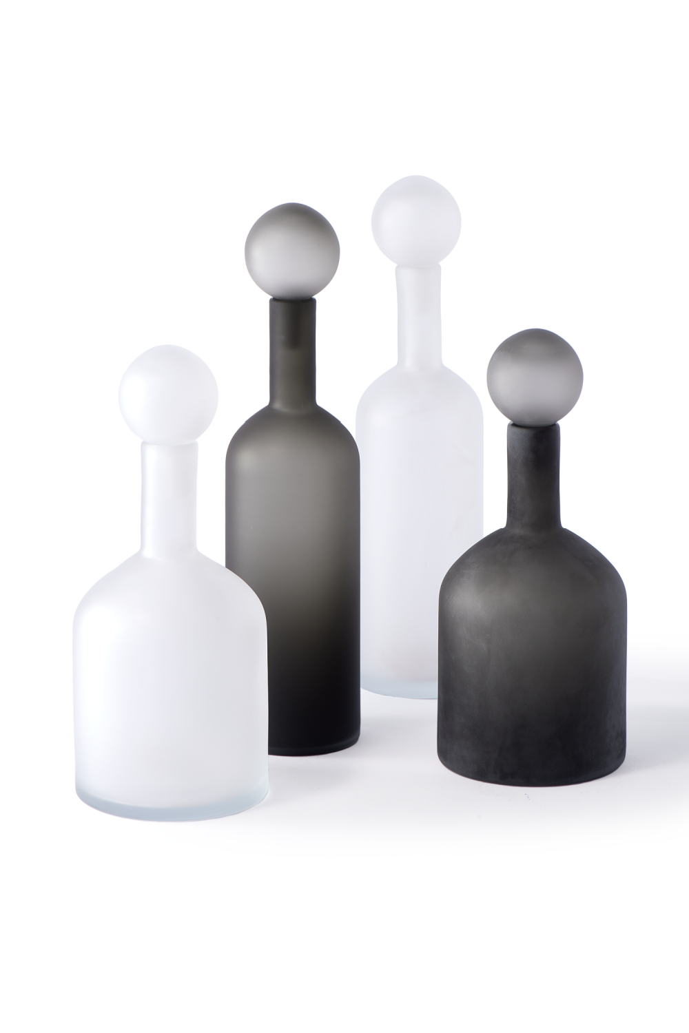 Matte Black Glass Decor | Pols Potten Bubbles and Bottles | Oroa.com