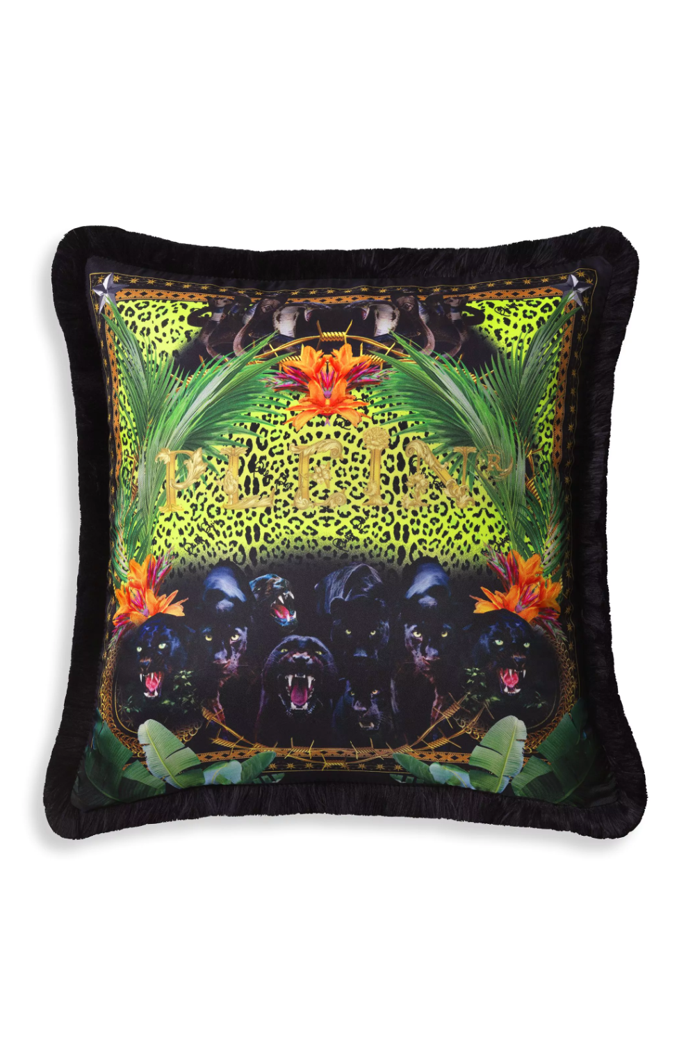 Printed Silk Cushion S | Philipp Plein Jungle | Oroa.com