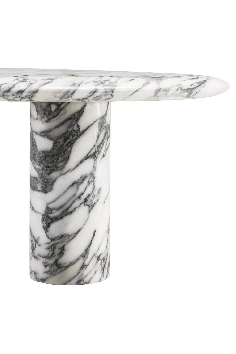 Curved White Marble Coffee Table | Philipp Plein Forte | OROA.com