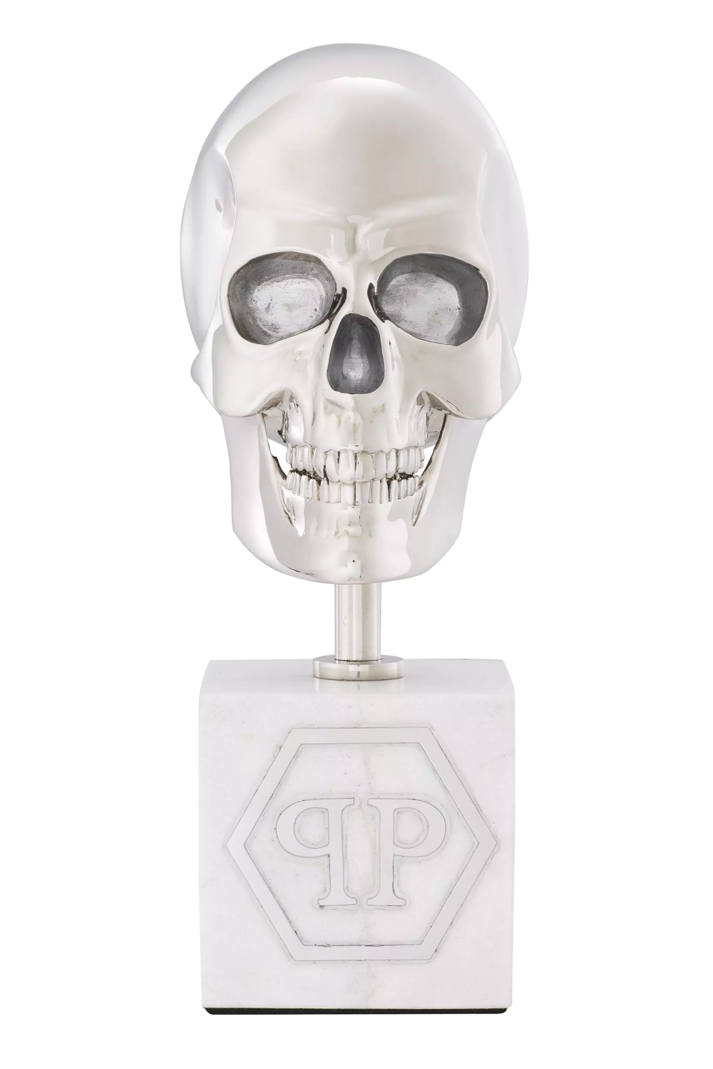 Platinum Sculptural Deco Object S | Philipp Plein Skull | Oroa.com