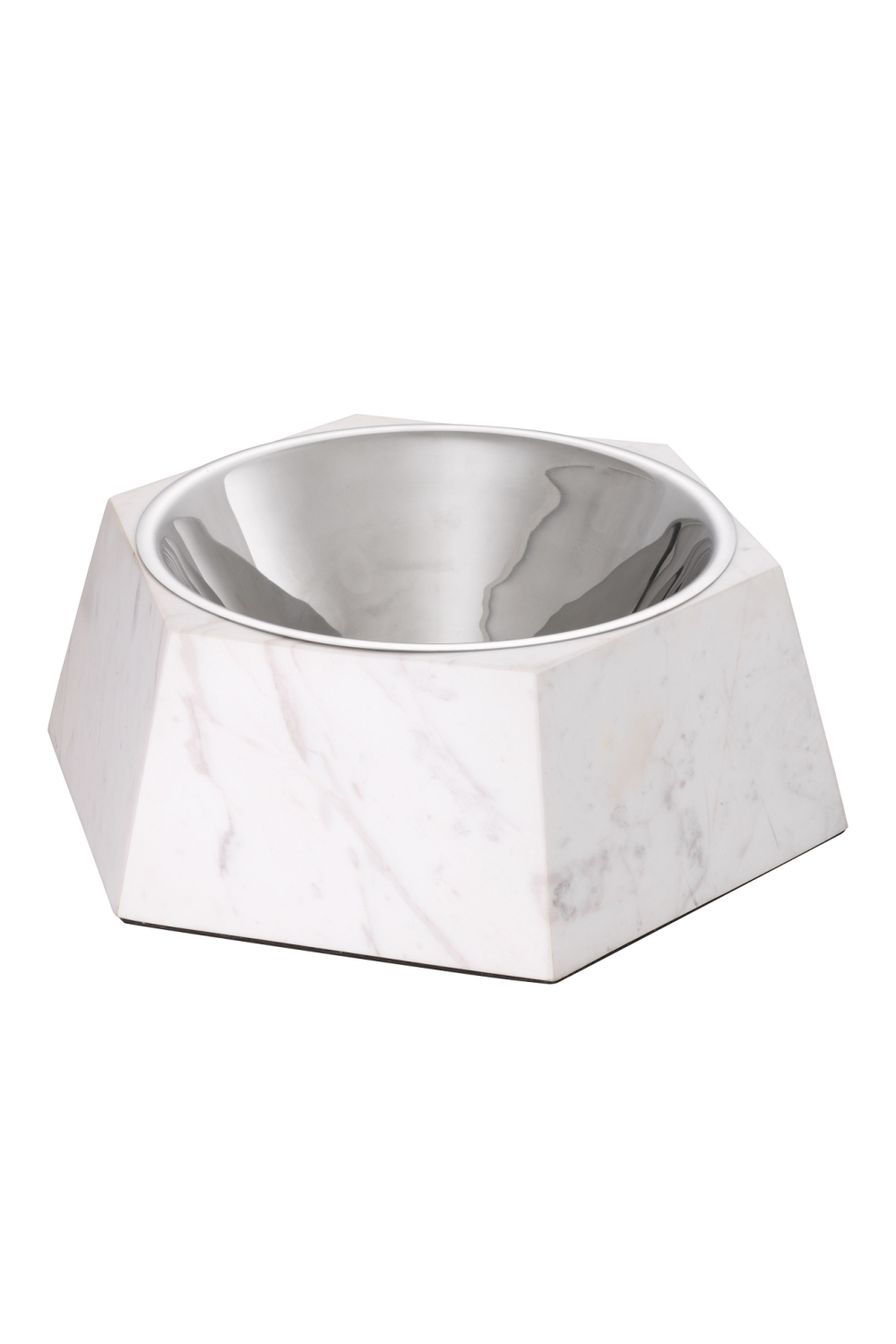 White Marble Dog Food bowl XL | Philipp Plein Nice | Oroa.com