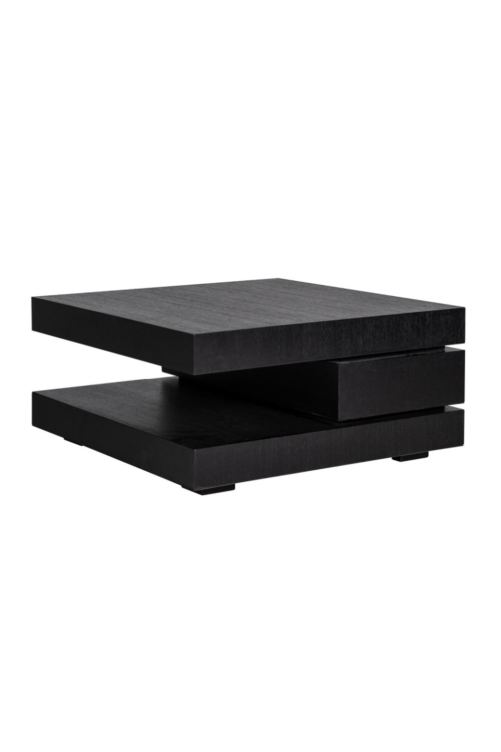 C-Shape Black Oak Coffee Table | Oroa.com
