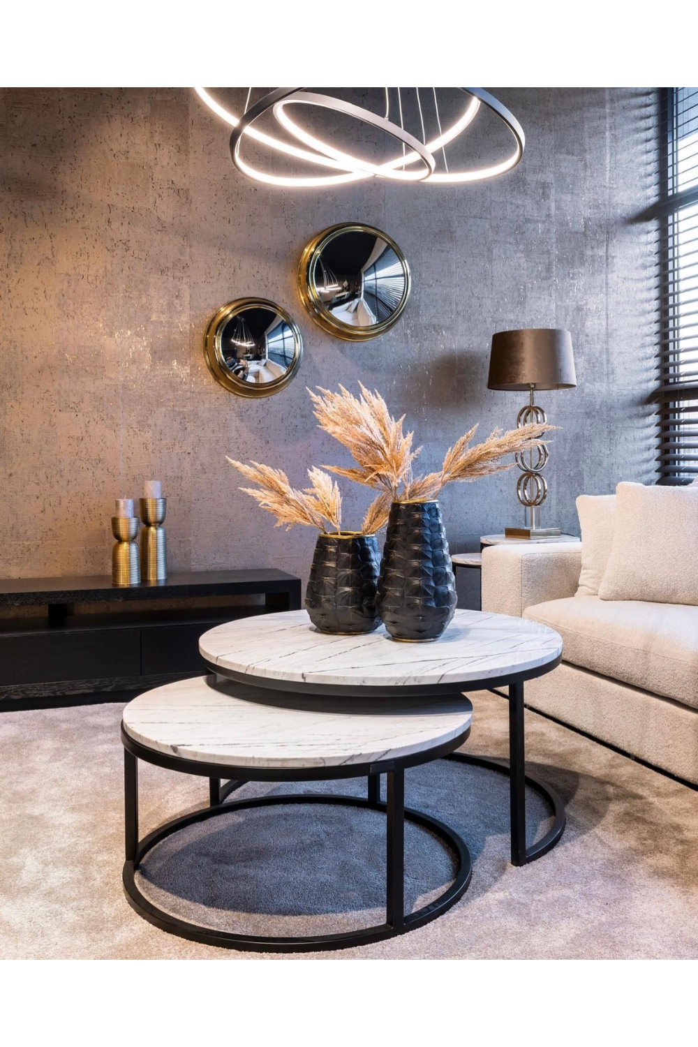 White Marble Nesting Coffee Tables (2) | Oroa.com