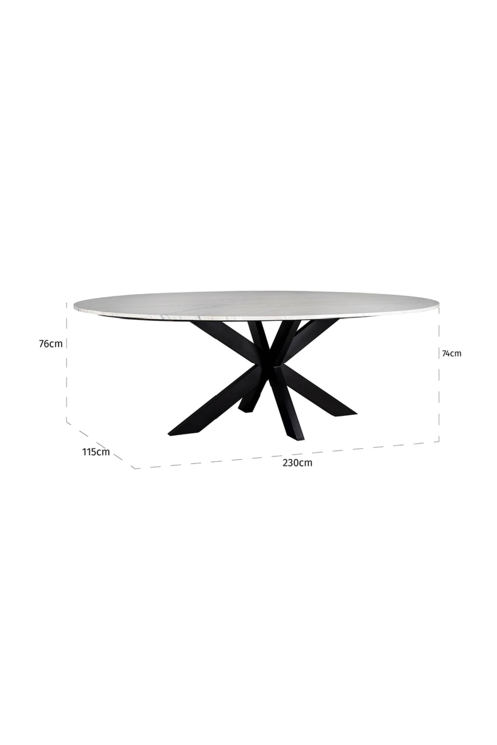 Oval Marble Dining Table | Oroa.com