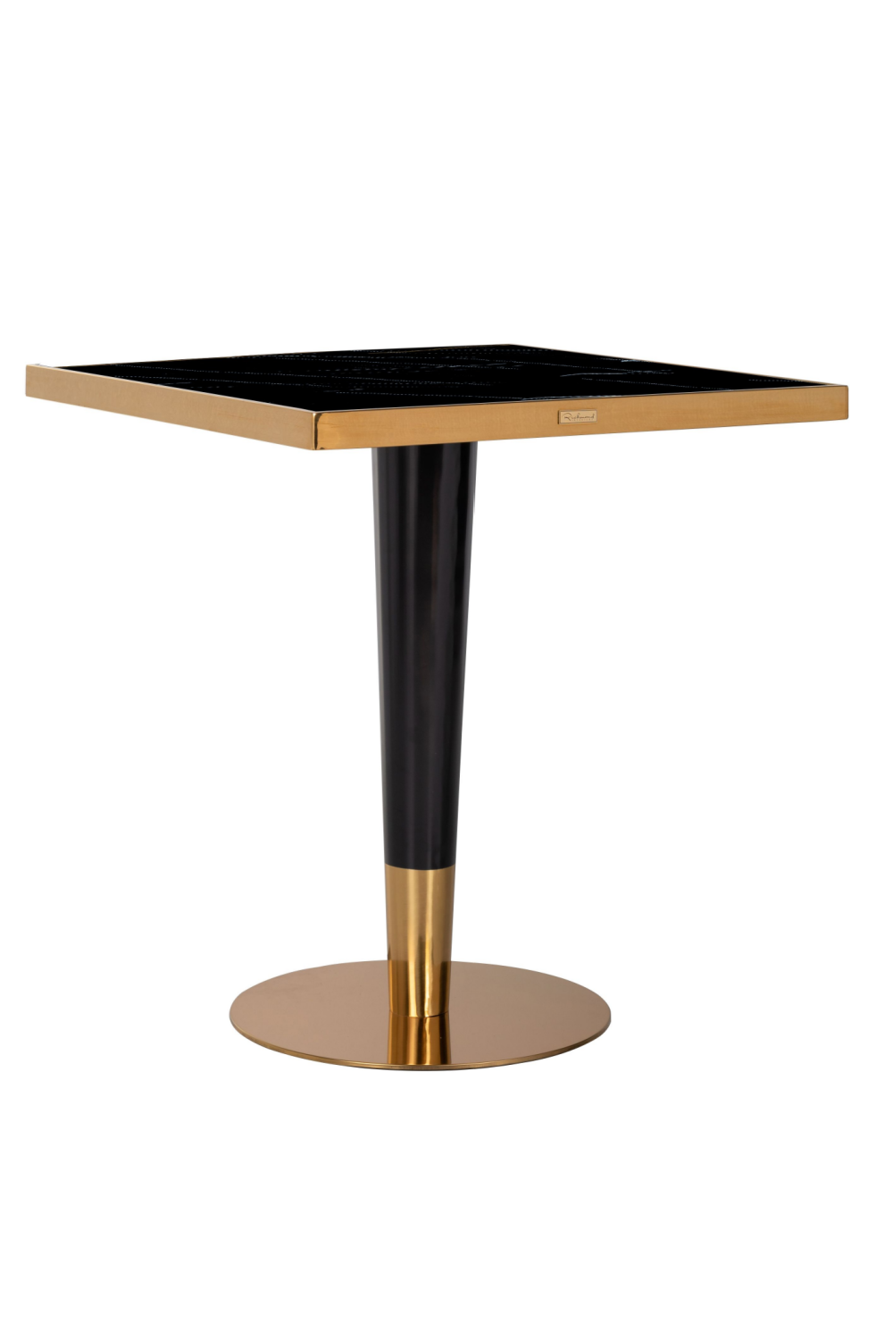 Square Black Marble Pedestal Dining Table | Oroa.com
