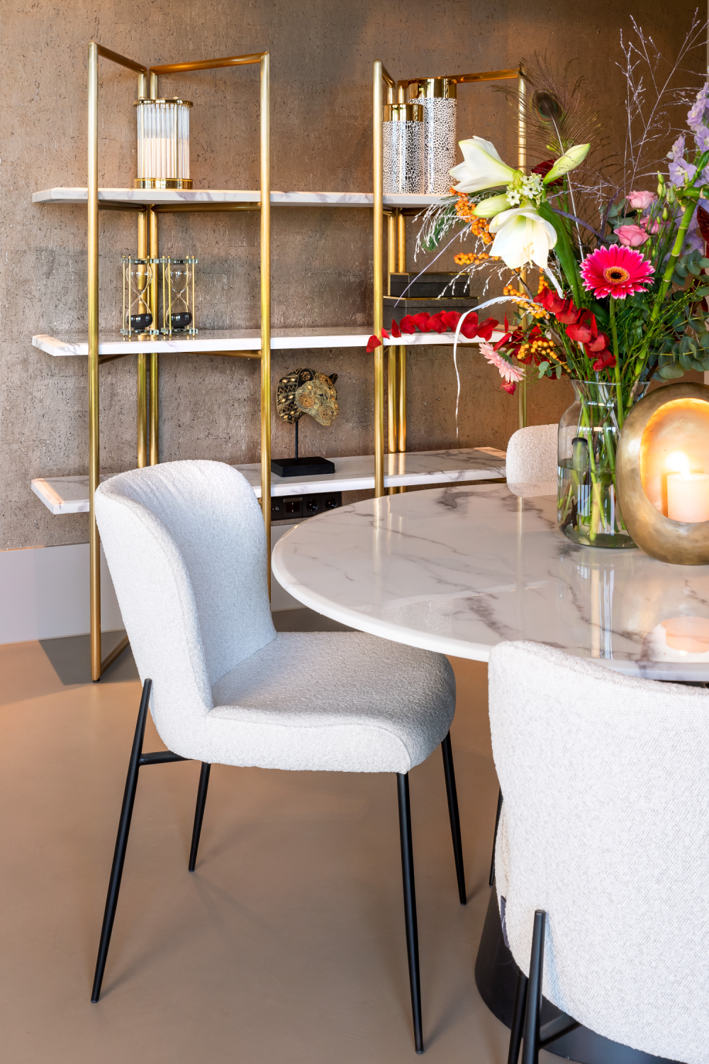 Gold Framed Marble Cabinet | Richmond Interiors Lagrand | Oroa.com