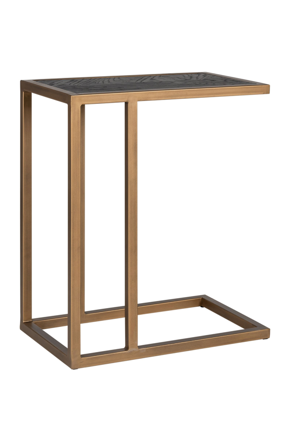 Brass Framed Oak Sofa Table | Oroa.com