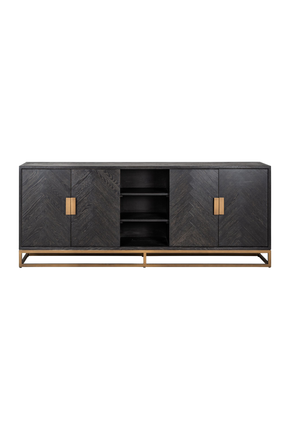 Brass Accent Oak Sideboard | Richmond Interiors Blackbone | Oroa.com