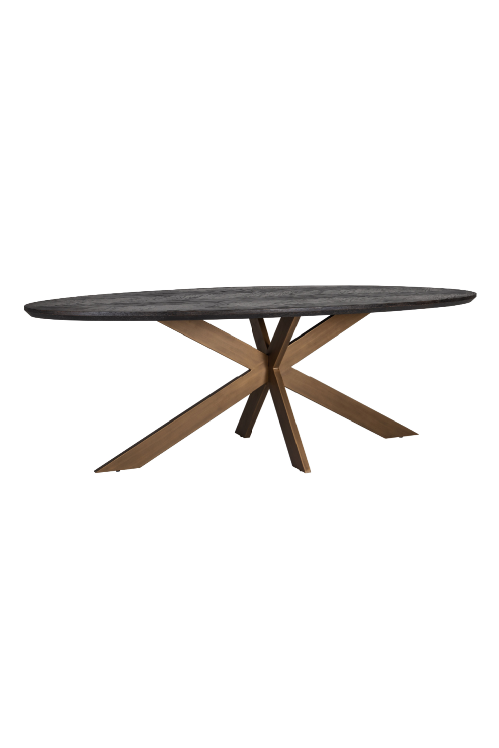 Oval Black Oak Dining Table | Richmond Interiors Blackbone | Oroa.com